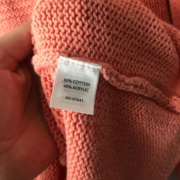 J Jill pink cotton blend turtleneck sweater size XS - Picture 7 of 10